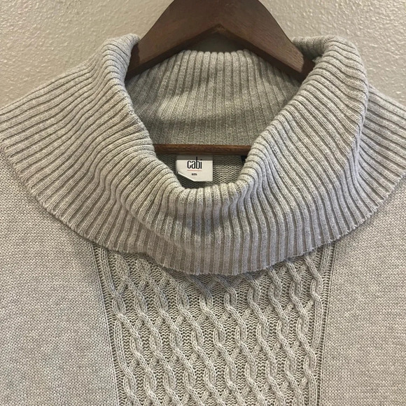 CAbi Glacier Cable Kit‎ Poncho Gray Pullover Sweater Size Small Style 3003 - Picture 10 of 12